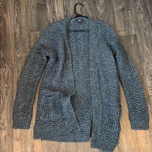 Gray thick cardigan